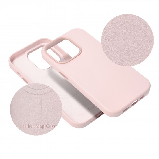 Apple iPhone 13 Pro Leather Mag Cover Sand Pink Кейс