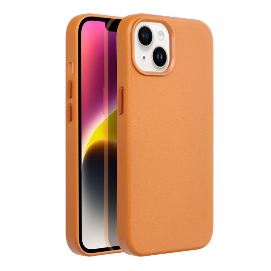 Apple iPhone 14 Leather Mag Cover Orange Кейс