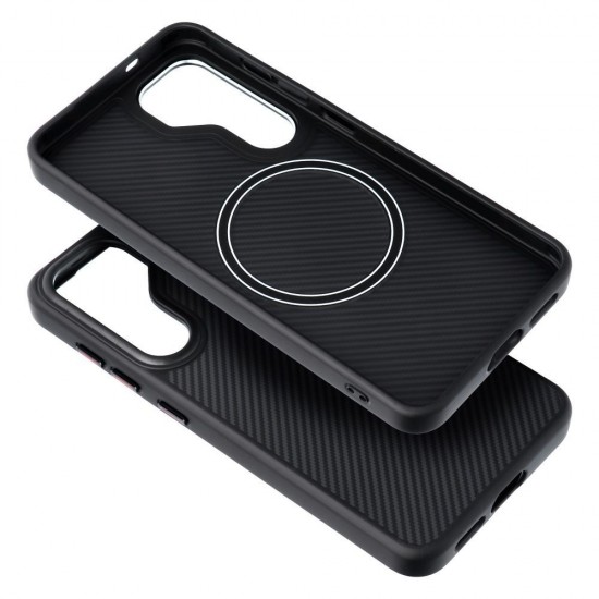 Samsung S25 Carbon Elite Mag Black Кейс