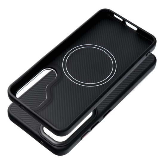Samsung S25 Carbon Elite Mag Black Кейс