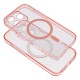 Samsung S25 Clear Mag Cover Pink Glitter Кейс