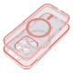 Samsung S25 Clear Mag Cover Pink Glitter Кейс