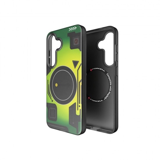 Samsung S25 Forcell F-Protect Cyber Green Кейс