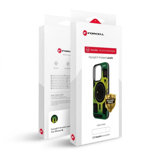 Samsung S25 Forcell F-Protect Cyber Green Кейс