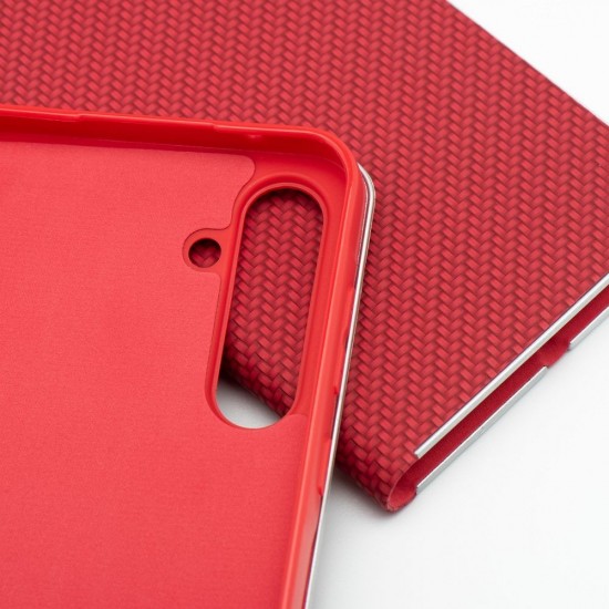 Samsung A36 5G Luna Book Carbon Red Кейс