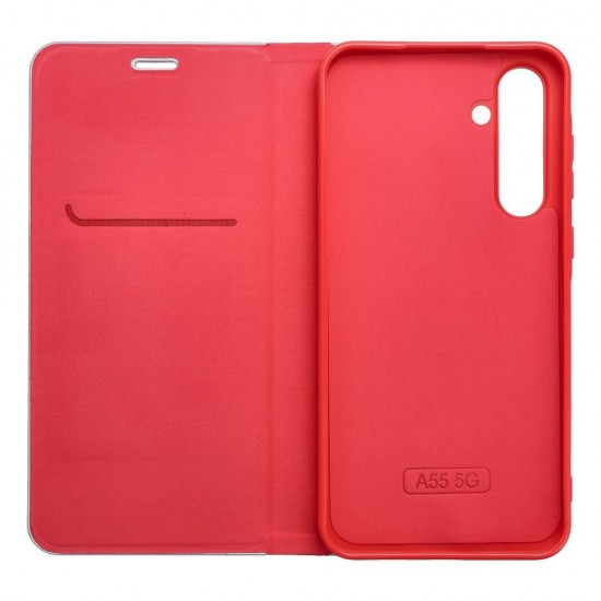 Samsung A36 5G Luna Book Carbon Red Кейс