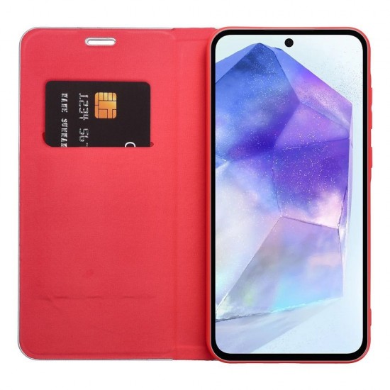 Samsung A36 5G Luna Book Carbon Red Кейс