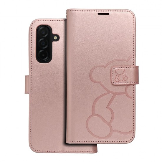 Samsung A36 5G Mezzo Book Teddy Bear Rose Gold Кейс