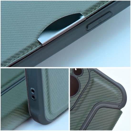 Samsung A56 5G Razor Book Dark Green Кейс