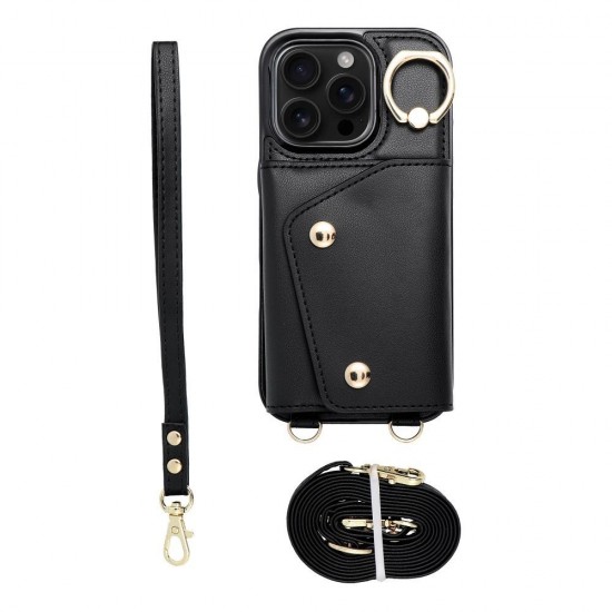 Apple iPhone 16 Pro Max Wallet Wonder Black Кейс