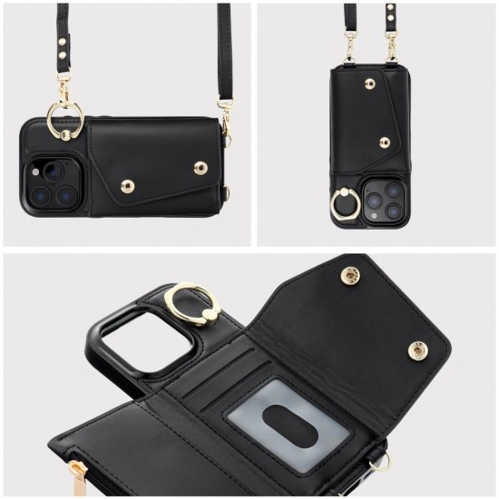 Apple iPhone 16 Pro Max Wallet Wonder Black Кейс
