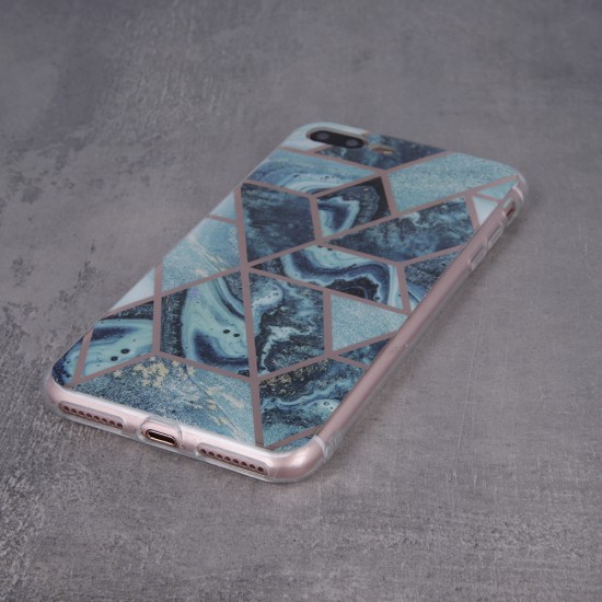 Samsung A03s 4G Geometric Marmur Dark Blue Кейс