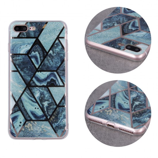 Samsung A03s 4G Geometric Marmur Dark Blue Кейс