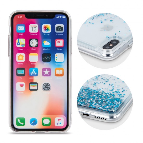 Samsung A03s Liquid Sparkle TPU Blue Кейс