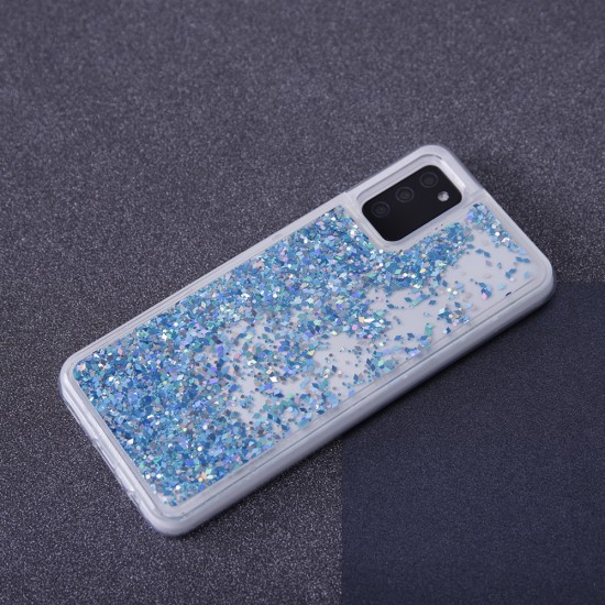 Samsung A03s Liquid Sparkle TPU Blue Кейс