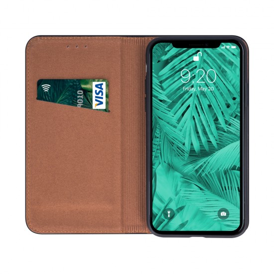 Samsung A13 4G Geniune Leather Smart Pro Black Кейс