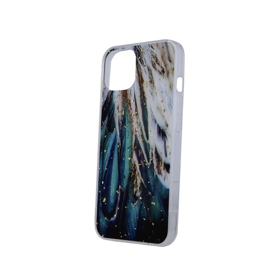 Samsung S22 Ultra Gold Glam Feathers Кейс