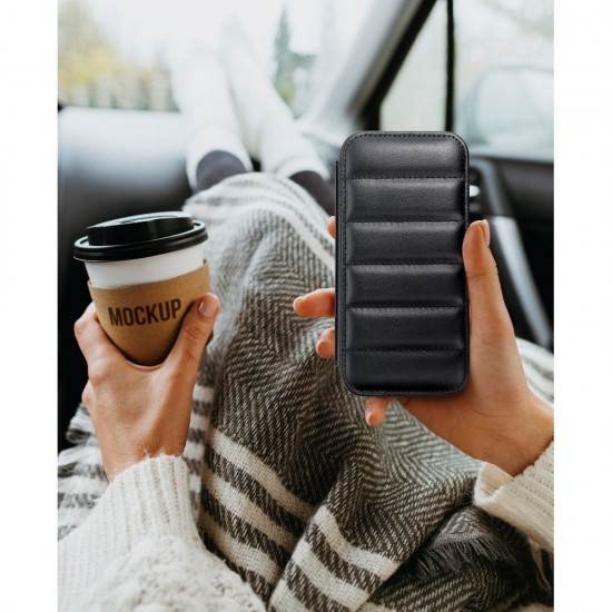 Samsung A03 Puffer Book Black Кейс