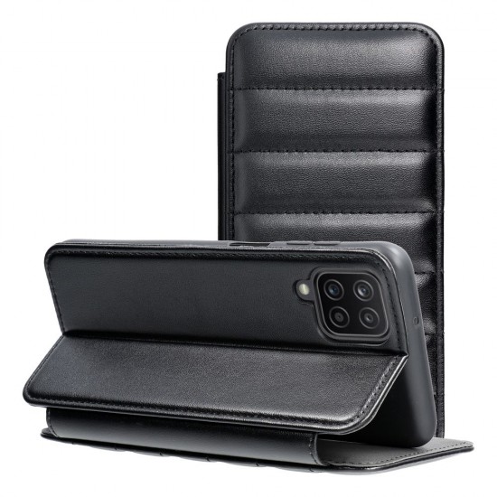 Samsung A12 Puffer Book Black Кейс