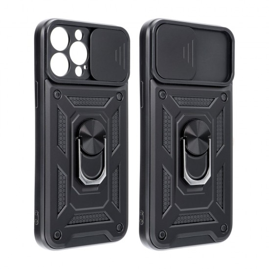 Samsung A12 Slide Armor Black Кейс
