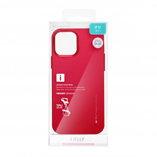 Samsung S22 Ultra Mercury i-Jelly Metal Red Кейс