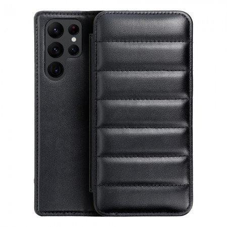 Samsung S22 Ultra Puffer Book Black Кейс
