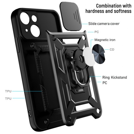 Samsung S24 FE Armor CamSlide Black Кейс