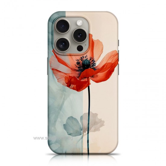 Apple iPhone 15 Masterpiece TPU Poppy Flower Кейс