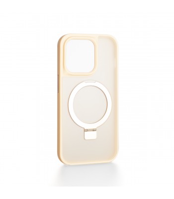 Apple iPhone 15 Pro Metal Ring MagSafe Peach Cream Кейс