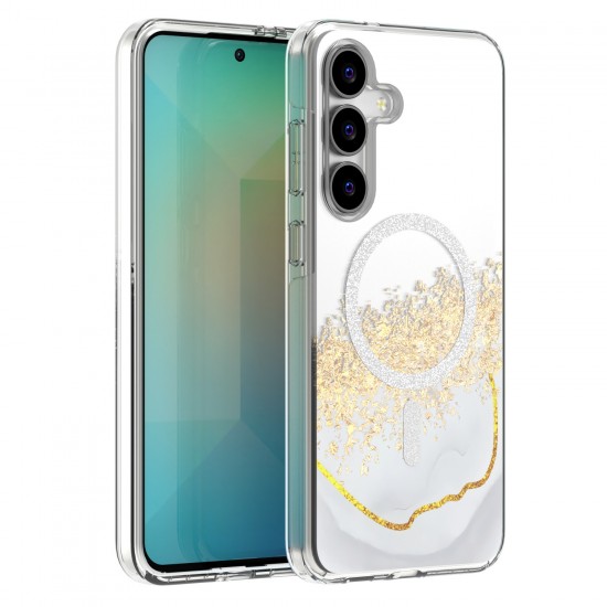 Samsung S25 FE Epoxy Mag White Кейс