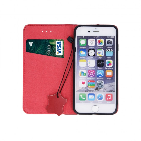 Samsung A53 5G Genuine Leather Smart Pro Maroon Кейс