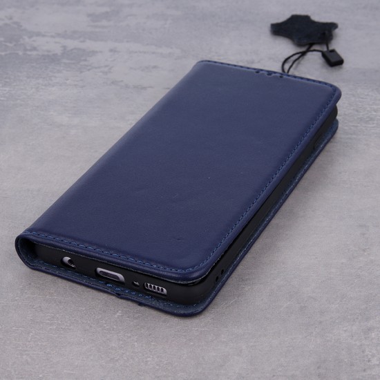 Samsung A23 5G Genuine Leather Smart Pro Navy Blue Кейс
