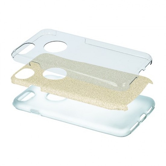Samsung A14 Glitter  3 in 1 Gold Кейс