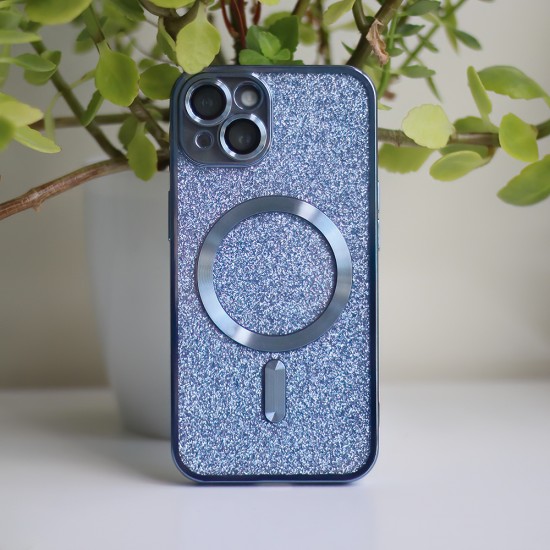 Apple iPhone 15 Pro Glitter Chrome Mag Blue Кейс