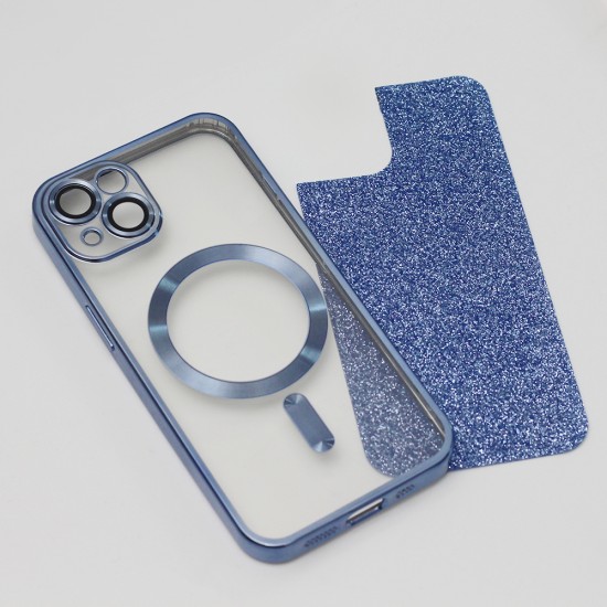 Apple iPhone 15 Pro Glitter Chrome Mag Blue Кейс