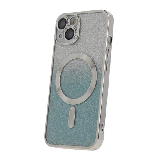 Apple iPhone 14 Pro Glitter Chrome Mag Silver Gradient Кейс