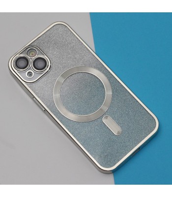 Apple iPhone 14 Pro Glitter Chrome Mag Silver Gradient Кейс