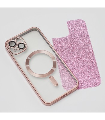 Apple iPhone 14 Glitter Chrome Mag Pink Кейс