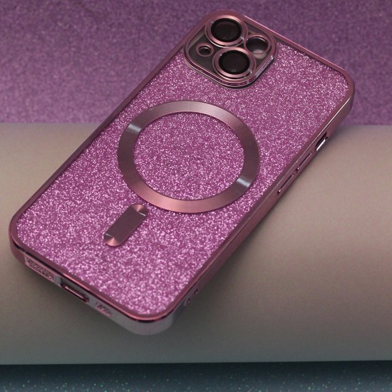 Apple iPhone 14 Glitter Chrome Mag Pink Кейс