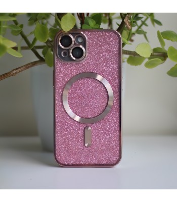 Apple iPhone 15 Pro Glitter Chrome Mag Pink Кейс