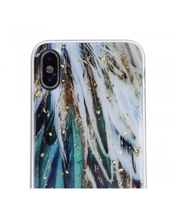 Samsung A34 5G Gold Glam Feathers Кейс