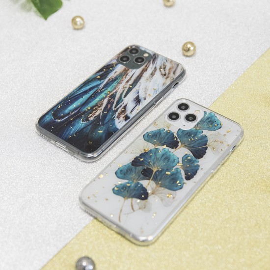 Samsung S22 Gold Glam Leaves Кейс