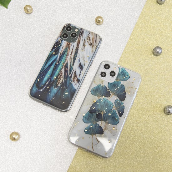 Samsung S22 Gold Glam Leaves Кейс