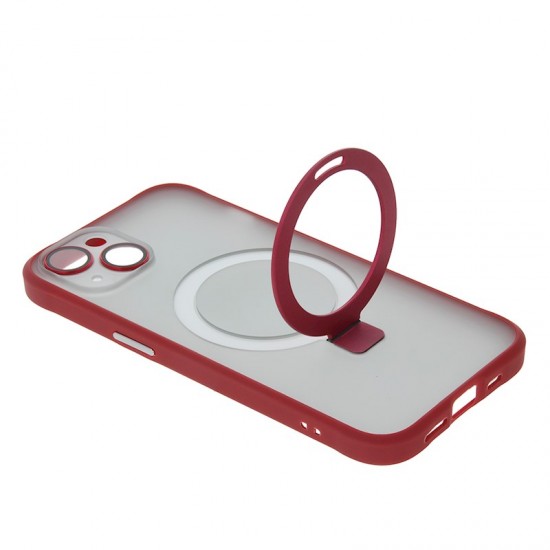 Apple iPhone 15 Pro Max Mag Ring Red Кейс