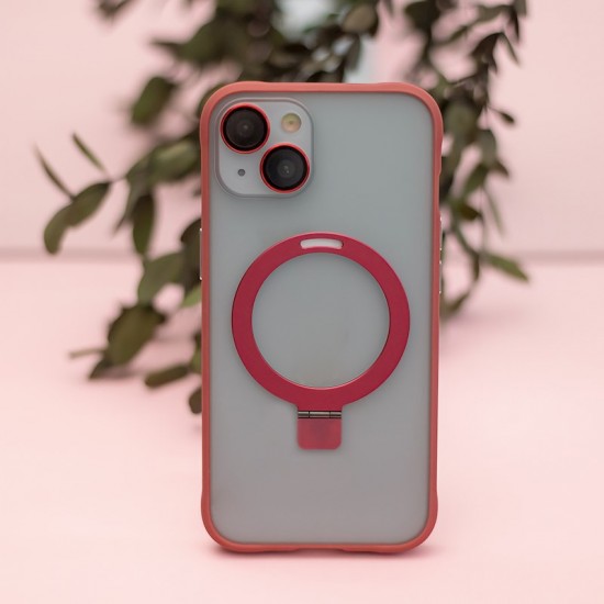 Apple iPhone 15 Pro Max Mag Ring Red Кейс