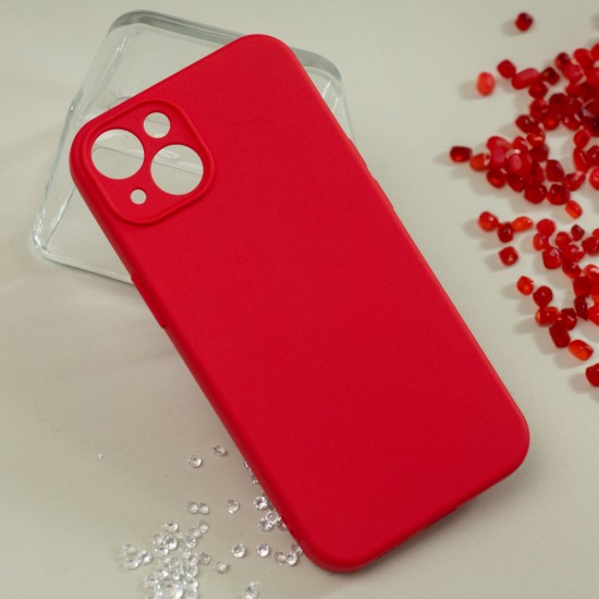 Apple iPhone 15 Silicon Red Кейс