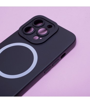 Apple iPhone 15 Silicon Mag Black Кейс