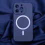Apple iPhone 15 Silicon Mag Dark Blue Кейс