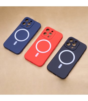 Apple iPhone 14 Silicon Mag Dark Blue Кейс