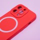 Apple iPhone 15 Silicon Mag Red Кейс